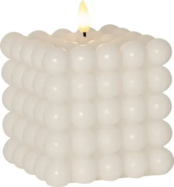 LED Blockljus Flamme Dot 10x12,5 cm - Vit - Belysning & el - Inomhusbelysning & lampor - Dekorationsbelysning