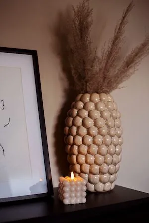 LED Blockljus Flamme Dot 7,5x9,5 cm - Beige - Belysning & el - Inomhusbelysning & lampor - Dekorationsbelysning