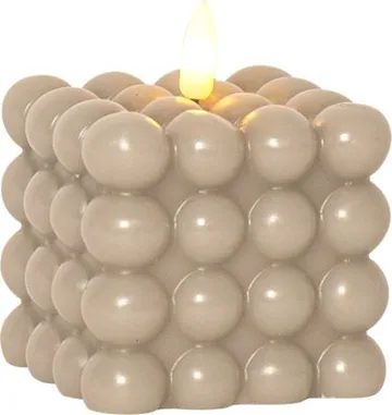 LED Blockljus Flamme Dot 7,5x9,5 cm - Beige - Belysning & el - Inomhusbelysning & lampor - Dekorationsbelysning