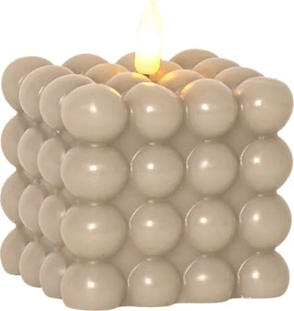 LED Blockljus Flamme Dot 7,5x9,5 cm - Beige - Belysning & el - Inomhusbelysning & lampor - Dekorationsbelysning