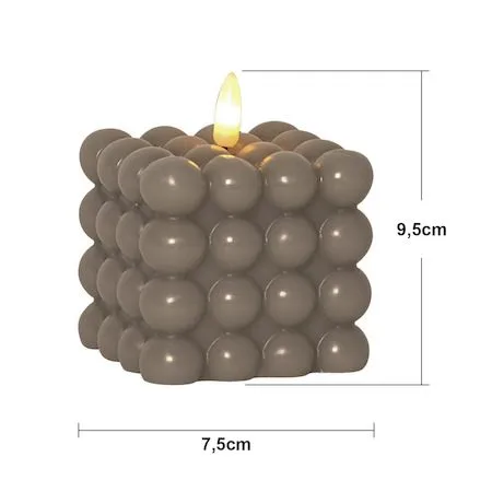 LED Blockljus Flamme Dot 7,5x9,5 cm - Beige - Belysning & el - Inomhusbelysning & lampor - Dekorationsbelysning