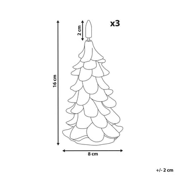 LED-ljus Veloura Set med 3 - Inredning - Julpynt & helgdekoration - Julpynt & juldekoration - Julljus