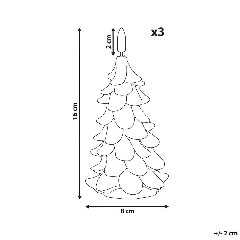 LED-ljus Veloura Set med 3 - Inredning - Julpynt & helgdekoration - Julpynt & juldekoration - Julljus