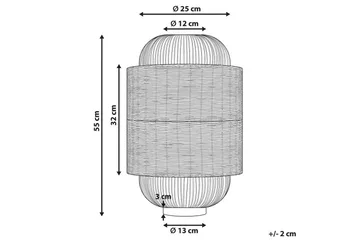 Leftyr Bordslampa 55 cm E27 - Svart/Natur - Belysning & el - Inomhusbelysning & lampor - Bordslampor
