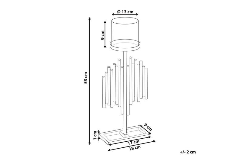 Ljusstake Nias 18x13x53 cm - 18x13x53 cm - Inredning - Ljus & dofter - Ljusstake & ljuslykta - Kandelaber & bordsljusstake