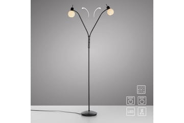 Loki Just Light Golvlampa - Black - Belysning & el - Inomhusbelysning & lampor - Golvlampa - Tvåarmad golvlampa