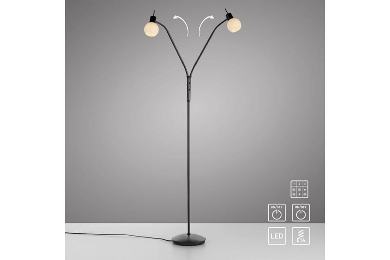 Loki Just Light Golvlampa - Black - Belysning & el - Inomhusbelysning & lampor - Sovrumslampa