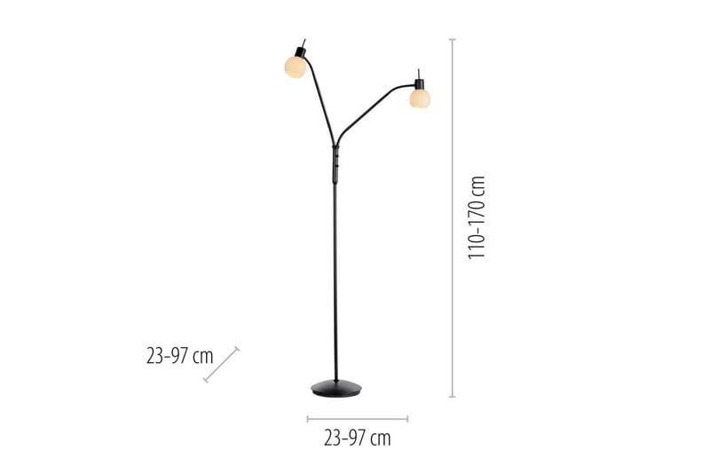 Loki Just Light Golvlampa - Black - Belysning & el - Inomhusbelysning & lampor - Sovrumslampa