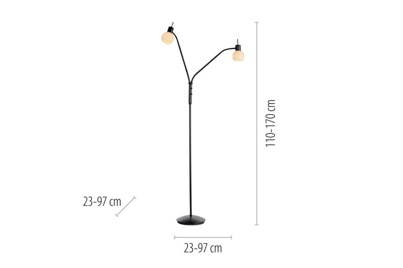 Loki Just Light Golvlampa - Black - Belysning & el - Inomhusbelysning & lampor - Sovrumslampa