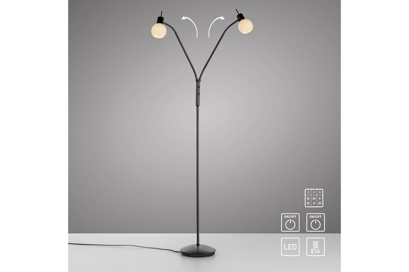 Loki Just Light Golvlampa - Black - Belysning & el - Inomhusbelysning & lampor - Sovrumslampa