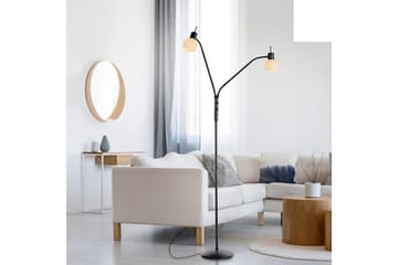 Loki Just Light Golvlampa - Black - Belysning & el - Inomhusbelysning & lampor - Golvlampa - Tvåarmad golvlampa