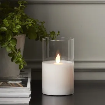 M-Twinkle LED Blockljus 12,5 cm - transparent glas och vit - Belysning & el - Inomhusbelysning & lampor - Dekorationsbelysning