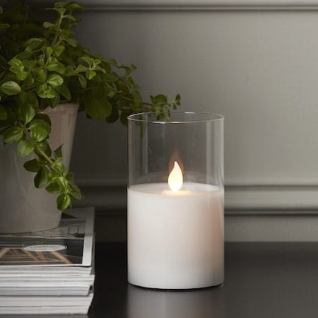 M-Twinkle LED Blockljus 12,5 cm - transparent glas och vit - Belysning & el - Inomhusbelysning & lampor - Dekorationsbelysning