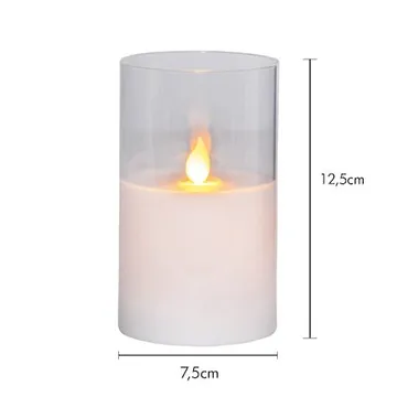 M-Twinkle LED Blockljus 12,5 cm - transparent glas och vit - Belysning & el - Inomhusbelysning & lampor - Dekorationsbelysning