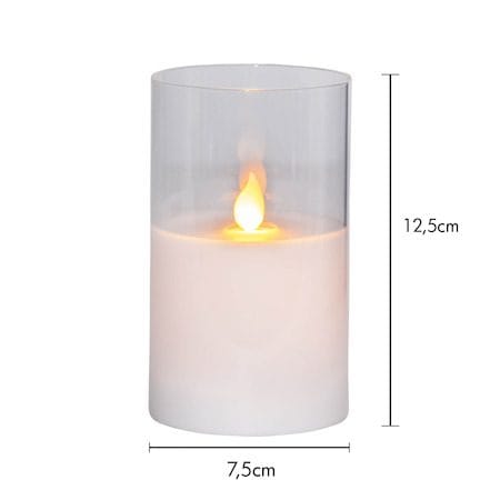 M-Twinkle LED Blockljus 12,5 cm - transparent glas och vit - Belysning & el - Inomhusbelysning & lampor - Dekorationsbelysning