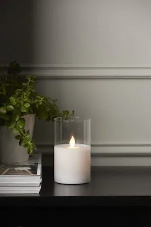 M-Twinkle LED Blockljus 12,5 cm - transparent glas och vit - Belysning & el - Inomhusbelysning & lampor - Dekorationsbelysning