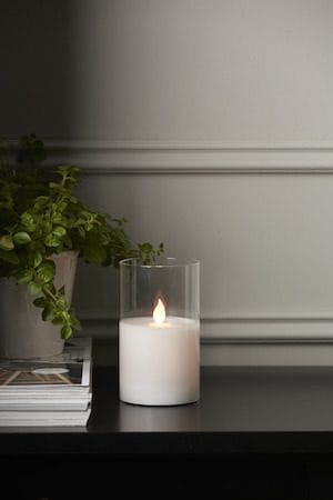 M-Twinkle LED Blockljus 12,5 cm - transparent glas och vit - Belysning & el - Inomhusbelysning & lampor - Dekorationsbelysning
