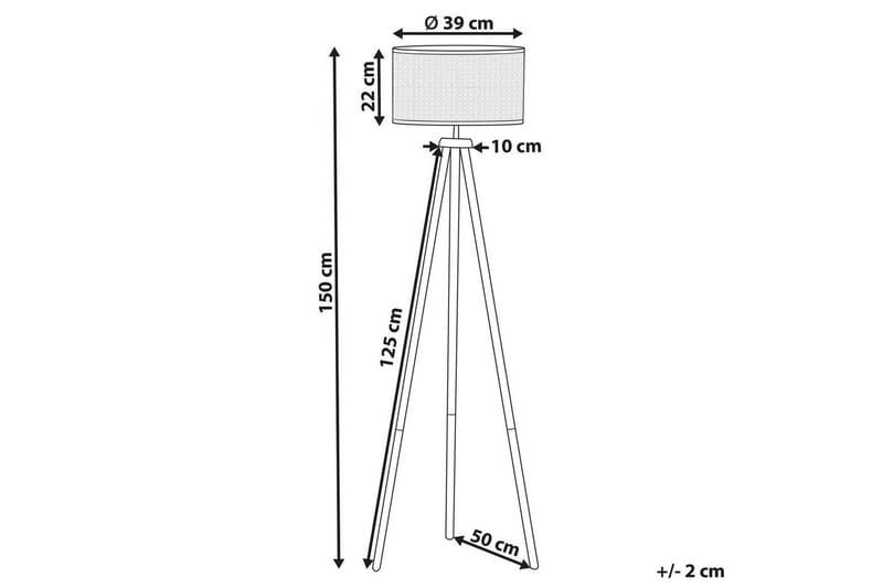 Makronisos Golvlampa 150 cm - Ljus trä - Belysning & el - Inomhusbelysning & lampor - Sovrumslampa