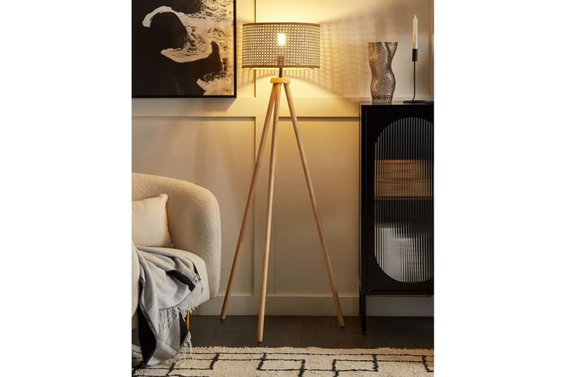 Makronisos Golvlampa 150 cm - Ljus trä - Belysning & el - Inomhusbelysning & lampor - Sovrumslampa