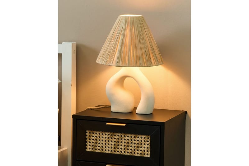 Marettimo Bordslampa 42 cm E27 - Vit/Natur - Belysning & el - Inomhusbelysning & lampor - Fönsterlampa - Fönsterlampa på fot
