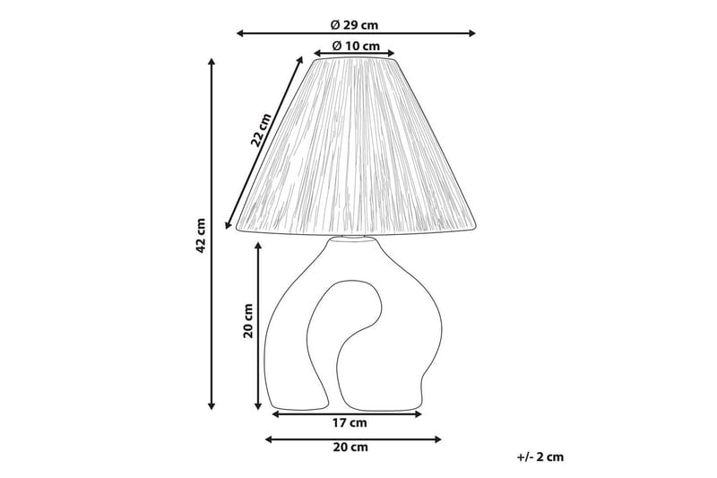 Marettimo Bordslampa 42 cm E27 - Vit/Natur - Belysning & el - Inomhusbelysning & lampor - Fönsterlampa - Fönsterlampa på fot