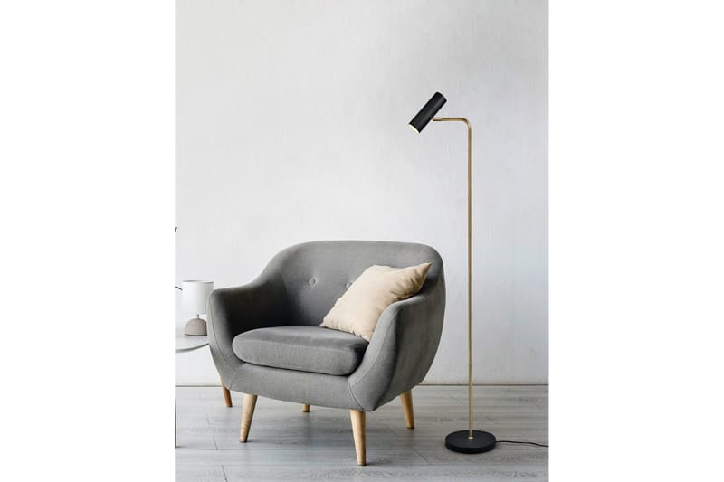 Marley Golvlampa GU10 mattmässing/ mattsvart - Mässing/Matt svart - Belysning & el - Inomhusbelysning & lampor - Sovrumslampa