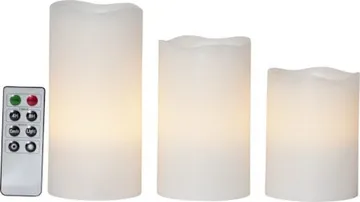 May LED Blockljus 3-pack 7.5 cm - marmorerad vit - Belysning & el - Inomhusbelysning & lampor - Dekorationsbelysning