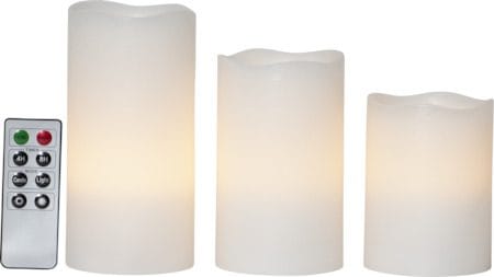May LED Blockljus 3-pack 7.5 cm - marmorerad vit - Belysning & el - Inomhusbelysning & lampor - Dekorationsbelysning
