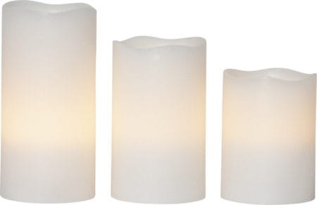 May LED Blockljus 3-pack 7.5 cm - marmorerad vit - Belysning & el - Inomhusbelysning & lampor - Dekorationsbelysning