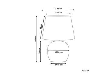 Mechka Bordslampa 46 cm E27 - Flerfärgad - Belysning & el - Inomhusbelysning & lampor - Bordslampor