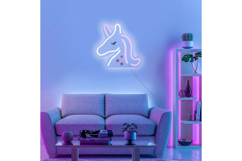 Neon-Enhörning Just Light Dekorationslampa - Multicolored - Belysning & el - Inomhusbelysning & lampor - Dekorationsbelysning