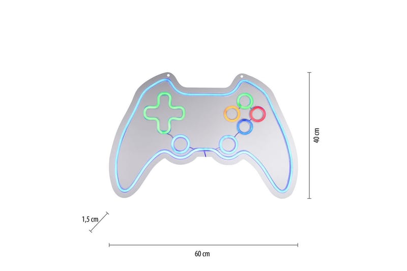 Neon-Gamer Just Light Dekorationslampa - Multicolored - Belysning & el - Inomhusbelysning & lampor - Dekorationsbelysning