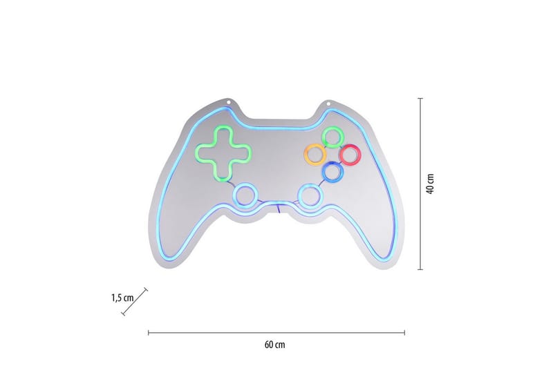 Neon-Gamer Just Light Dekorationslampa - Multicolored - Belysning & el - Inomhusbelysning & lampor - Dekorationsbelysning
