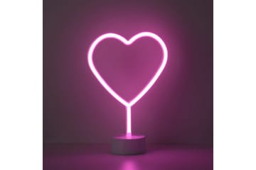 Neon-Hjärta Just Light Dekorationslampa - Pink - Belysning & el - Inomhusbelysning & lampor - Dekorationsbelysning