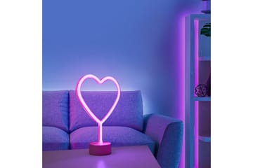 Neon-Hjärta Just Light Dekorationslampa - Pink - Belysning & el - Inomhusbelysning & lampor - Dekorationsbelysning