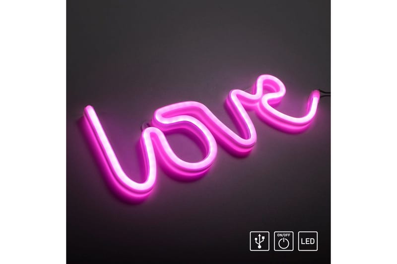 Neon-Kärlek Just Light Dekorationslampa - Pink - Belysning & el - Inomhusbelysning & lampor - Dekorationsbelysning