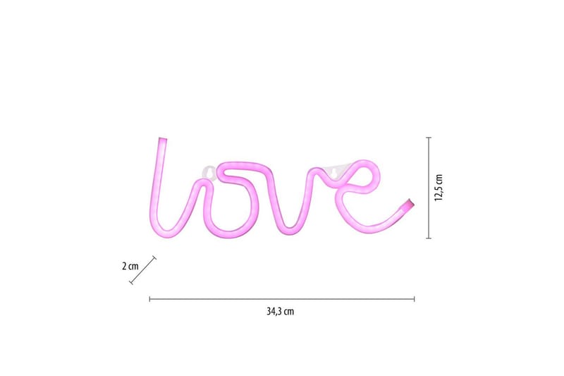 Neon-Kärlek Just Light Dekorationslampa - Pink - Belysning & el - Inomhusbelysning & lampor - Dekorationsbelysning