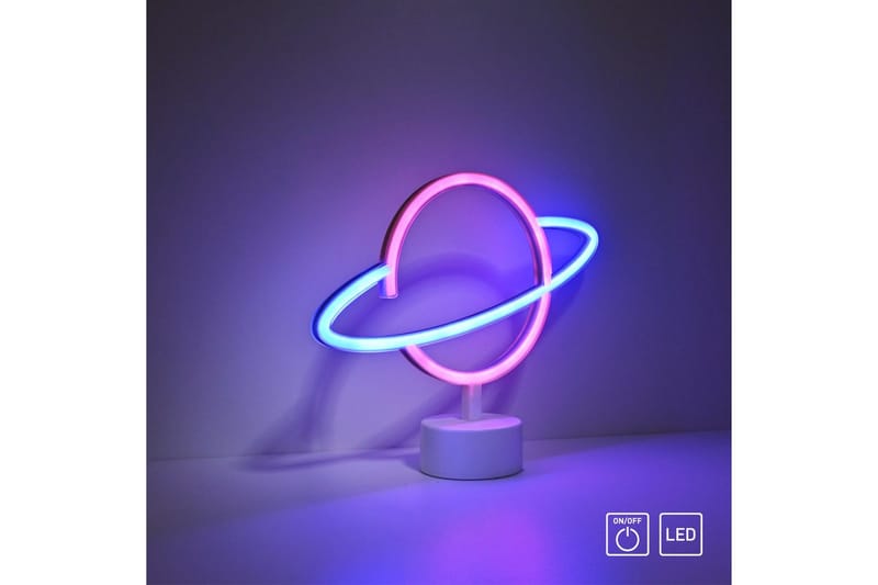 Neon-Saturnus Just Light Dekorationslampa - Multicolored - Belysning & el - Inomhusbelysning & lampor - Dekorationsbelysning