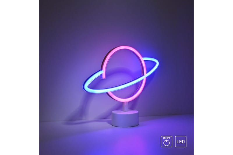 Neon-Saturnus Just Light Dekorationslampa - Multicolored - Belysning & el - Inomhusbelysning & lampor - Dekorationsbelysning