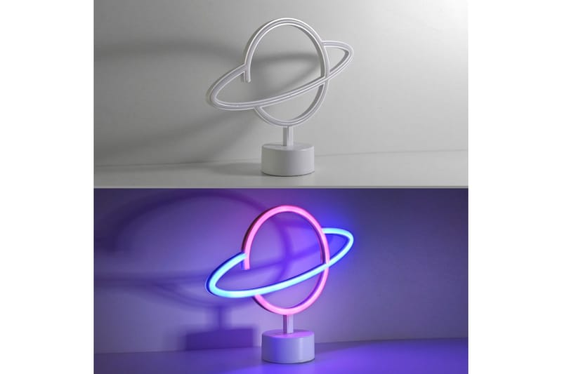 Neon-Saturnus Just Light Dekorationslampa - Multicolored - Belysning & el - Inomhusbelysning & lampor - Dekorationsbelysning