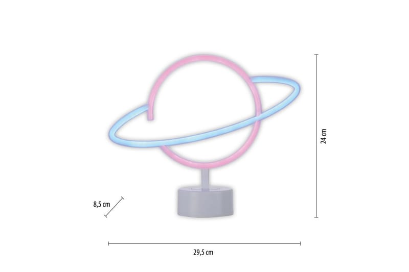 Neon-Saturnus Just Light Dekorationslampa - Multicolored - Belysning & el - Inomhusbelysning & lampor - Dekorationsbelysning