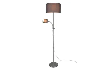 Owen Golvlampa E27+E14 grå - Grå - Belysning & el - Inomhusbelysning & lampor - Golvlampa - Tvåarmad golvlampa