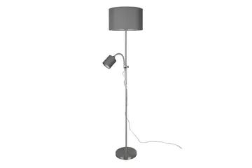 Owen Golvlampa E27+E14 grå - Grå - Belysning & el - Inomhusbelysning & lampor - Golvlampa - Tvåarmad golvlampa