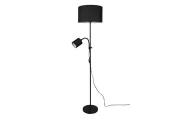 Owen Golvlampa E27+E14 svart - Svart - Belysning & el - Inomhusbelysning & lampor - Golvlampa - Tvåarmad golvlampa