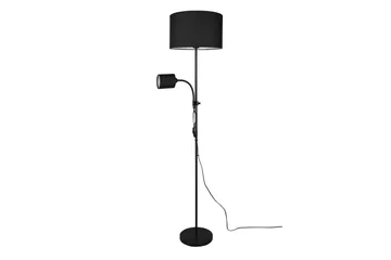 Owen Golvlampa E27+E14 svart - Svart - Belysning & el - Inomhusbelysning & lampor - Golvlampa - Tvåarmad golvlampa