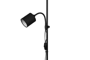 Owen Golvlampa E27+E14 svart - Svart - Belysning & el - Inomhusbelysning & lampor - Golvlampa - Tvåarmad golvlampa