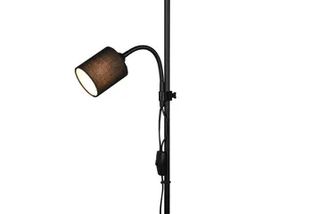 Owen Golvlampa E27+E14 svart - Svart - Belysning & el - Inomhusbelysning & lampor - Golvlampa - Tvåarmad golvlampa