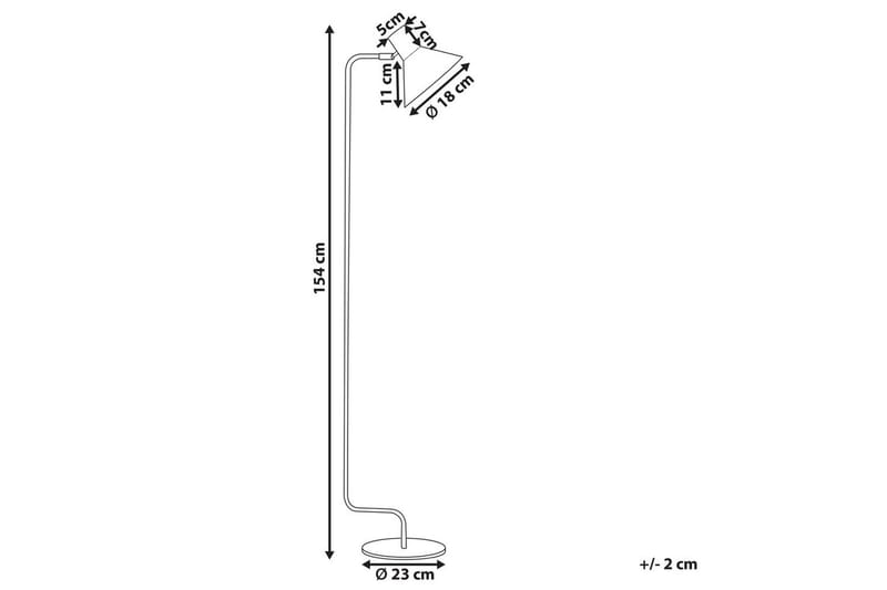 Paksli Golvlampa 154 cm - Svart - Belysning & el - Inomhusbelysning & lampor - Sovrumslampa