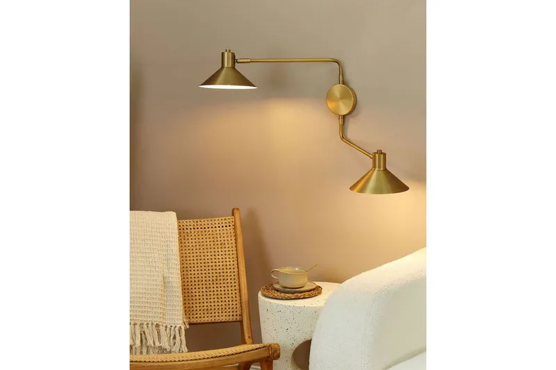 Paleki Vägglampa E27 E27 - Guld - Belysning & el - Inomhusbelysning & lampor - Sänglampor & nattduksbordslampa - Sänglampa vägg