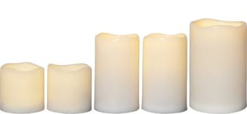 Paul set av 5 LED Blockljus 10 cm - elfenbensvit - Belysning & el - Inomhusbelysning & lampor - Dekorationsbelysning
